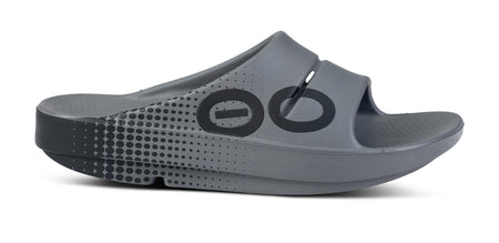 OOFOS Women's OOahh Sport Recovery Slides, Black Water Camo