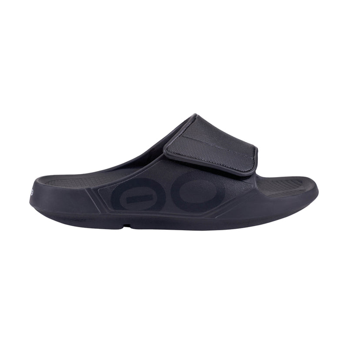 OOFOS Men's OOahh Sport Flex Recovery Slides, Black Matte – oofos