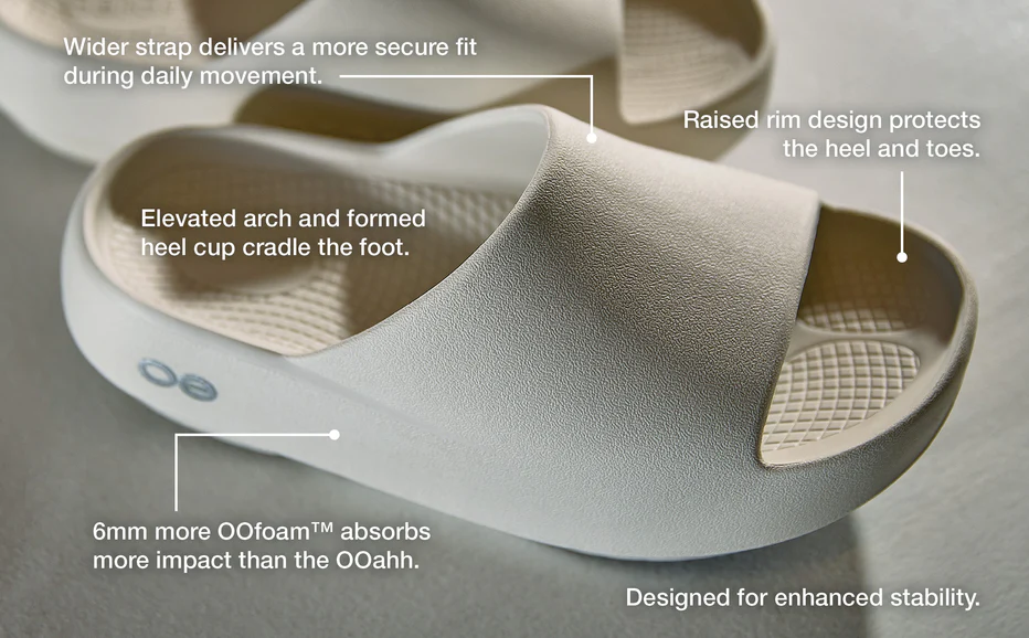 Men's OOahh PLUS | Black – oofos.com.au