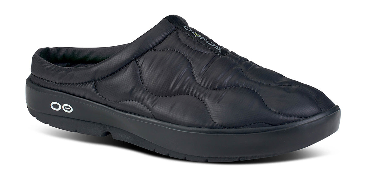 Oofos M's OOcoozie Mule TAWNY WOMENS OOcOOzie Mule Black/Tawny 23cm