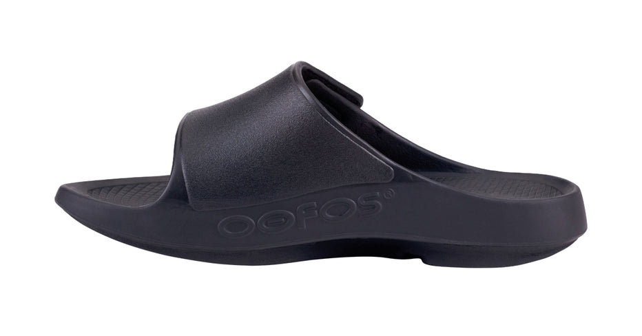 OOFOS Men's OOahh Sport Flex Recovery Slides, Black Matte – oofos