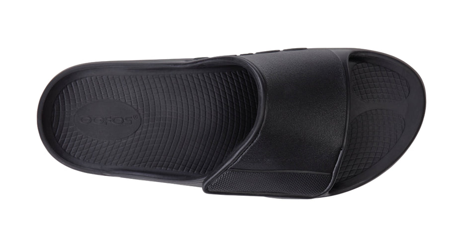 OOFOS Men's OOahh Sport Flex Recovery Slides, Black Matte – oofos